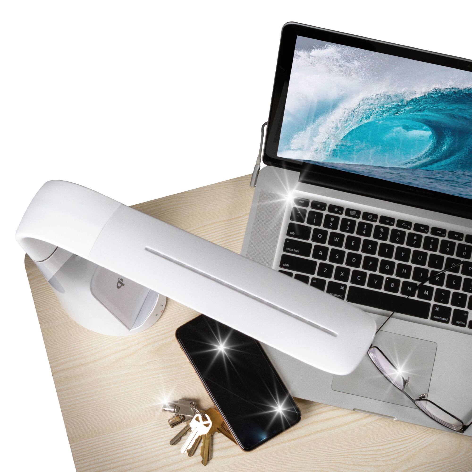 OttLite Purify LED Sanitizing Desk Lamp with Wireless Charging